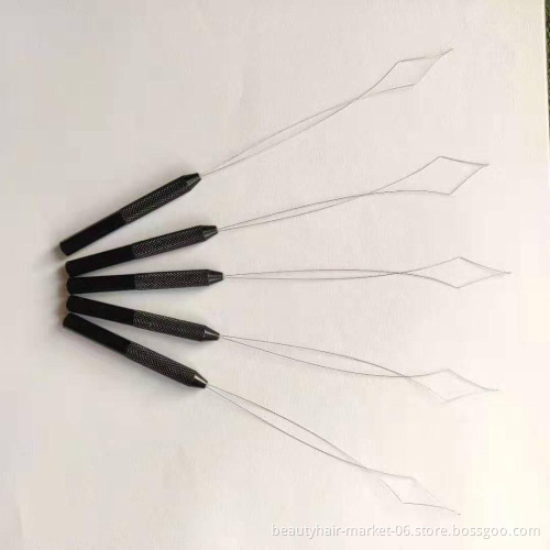 Hair Extension Micro Ring Tools Pulling Needle Loop Threader For Nano Micro Beads Rings